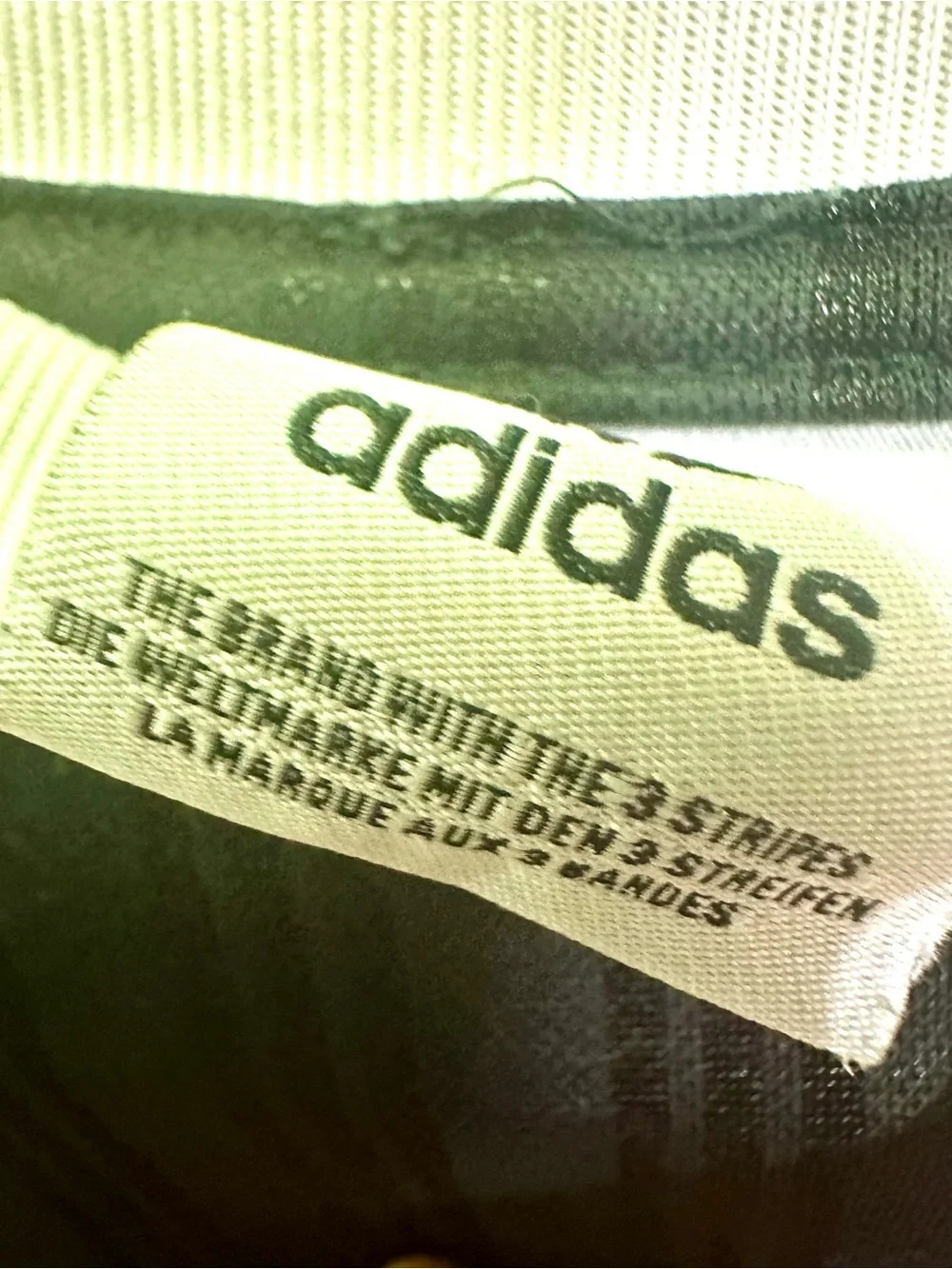 adidas Black and White Trefoil Stripe Short Sleeve Tee